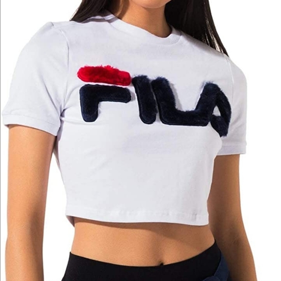 FILA Barbara Faux Fur Logo Ring Tee - Picture 4 of 5
